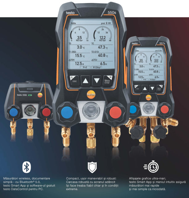 noua generație de manifolduri digitale testo 550i, 550s, 557s